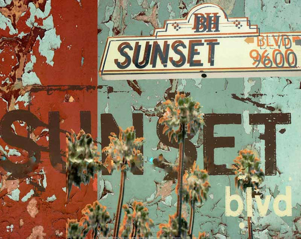 New Sunset Blvd by MJ Lew - 16 X 20 Inches (Art Print)