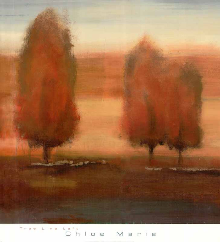 Tree Line Left by Chloe Marie - 24 X 26 Inches (Art Print)