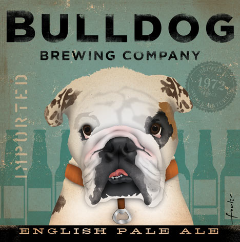 Bulldog Brewing by Stephen Fowler - 12 X 12 Inches (Art Print)