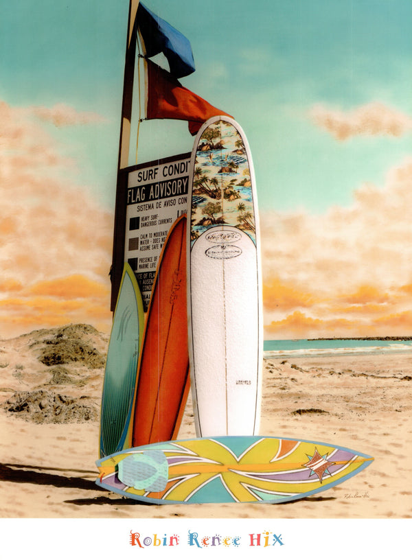 Surf Conditions by Robin Renee Hix- 26 X 18 Inches (Art Print)
