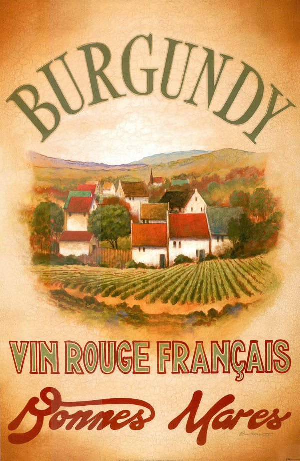 Burgundy by Val Bustamonte- 24 X 36 Inches (Art Print)