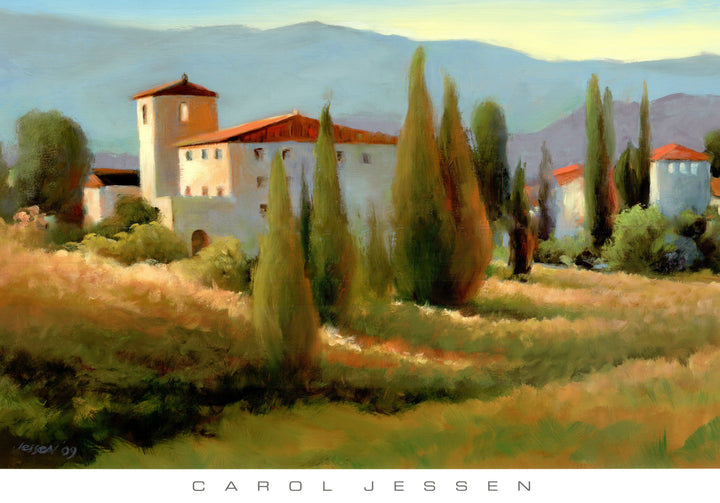 Blue Shadows in Tuscany I by Carol Jessen - 26 X 36 Inches (Art Print)