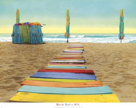 Beach Walk by Robin Renee Hix - 19 X 24 Inches (Art Print)