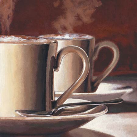 Due Cappuccino by Landi - 19 X 19 Inches (Art Print)