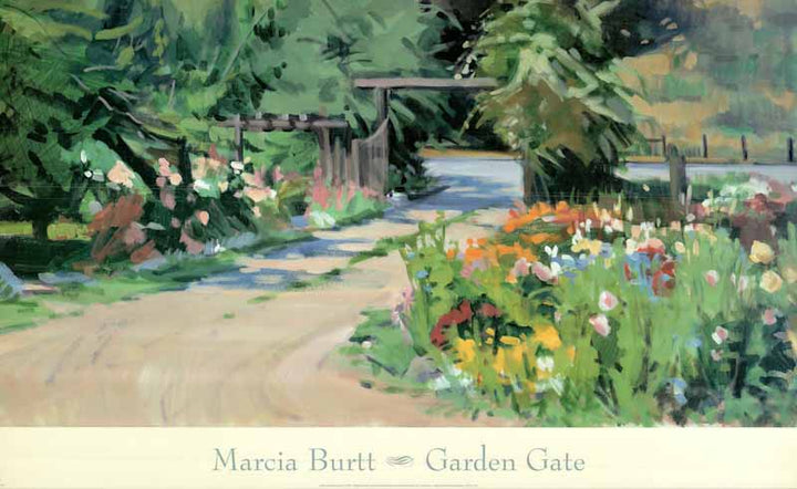 Garden Gate by Marcia Burtt - 24 X 39 Inches (Art Print)