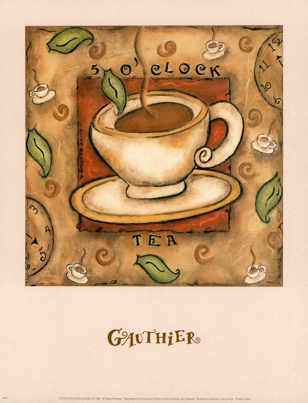 5 O'Clock Tea by Aline Gauthier - 11 X 14 Inches (Art Print)