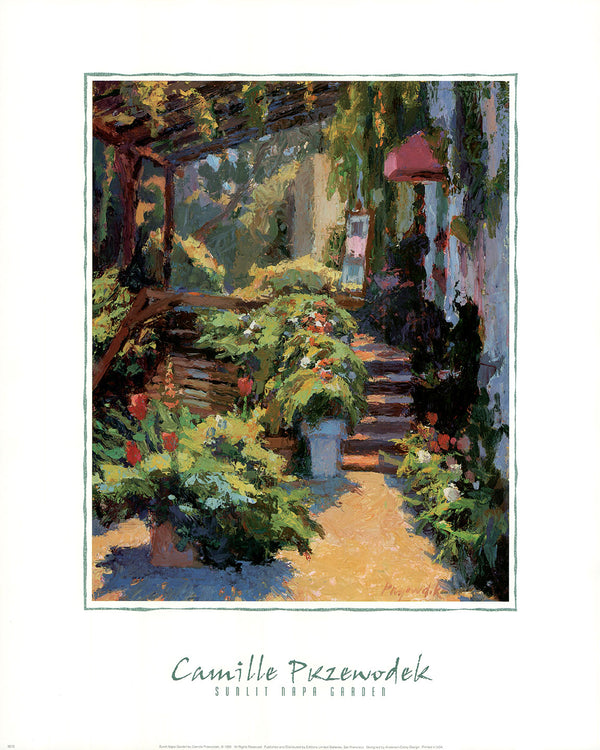 Sunlit Napa Garden by Camille Przewodek - 16 X 20 Inches (Art Print)