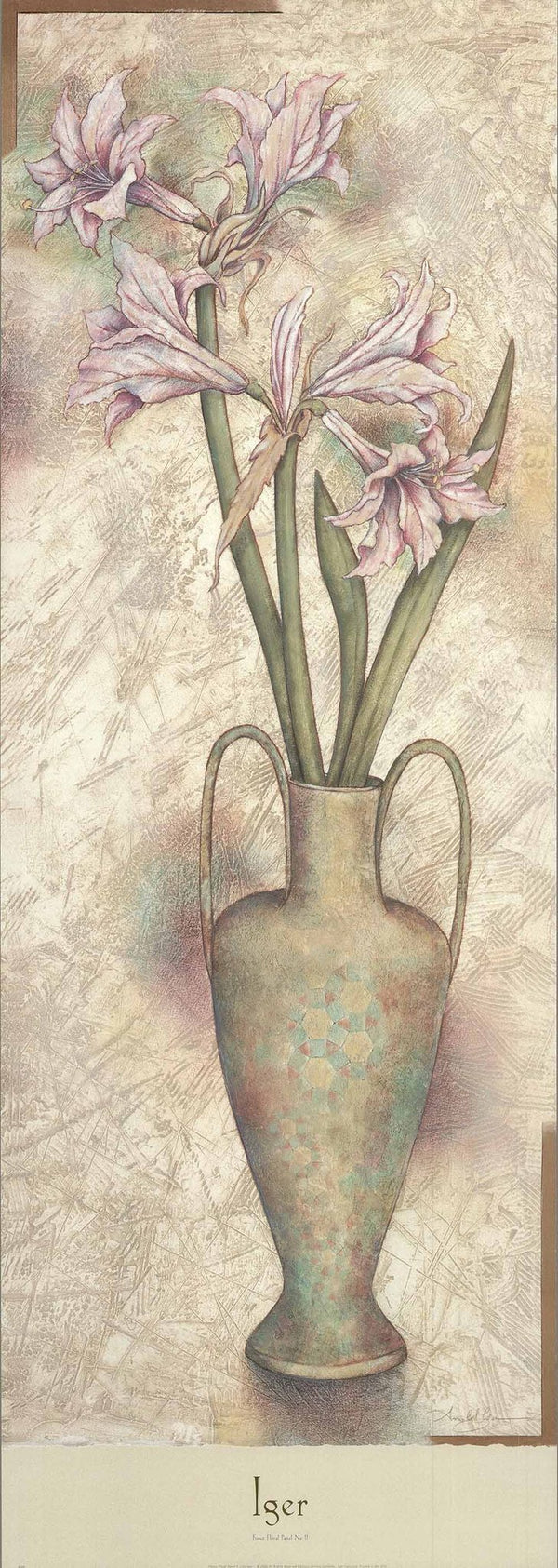 Fresco Floral Panel No. II by Arnold Iger - 14 X 39 Inches (Art Print)