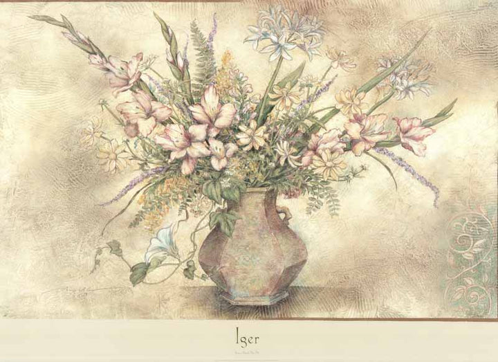 Fresco Floral No. IV by Arnold Iger - 26 X 36 Inches (Art Print)