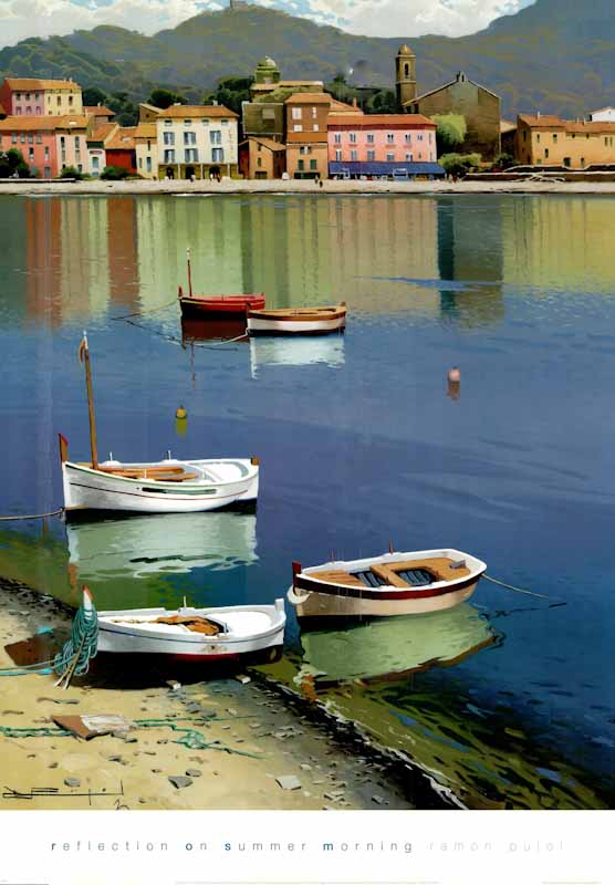Reflection  On Summer Morning by Ramon Pujol - 26 X 36 Inches (Art Print)