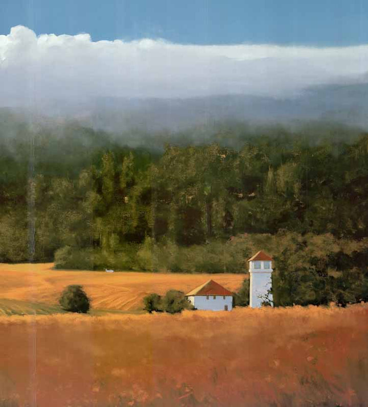 Fog Bank Over The Valley by Carol Satriani - 26 X 32 Inches (Art Print)
