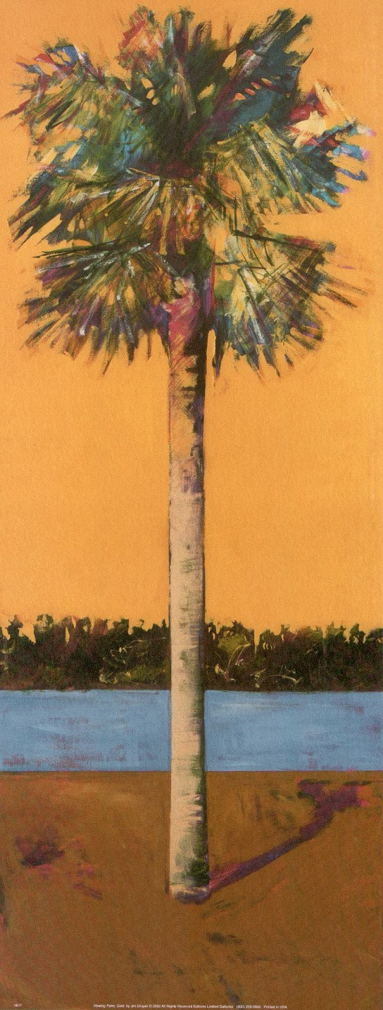 Healing Palm, Gold by Jim Draper - 8 X 20 Inches (Art Print)