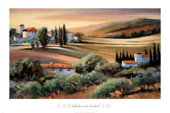 Afternoon Light In Tuscany by Carol Jesson - 24 X 36 Inches (Art Print)