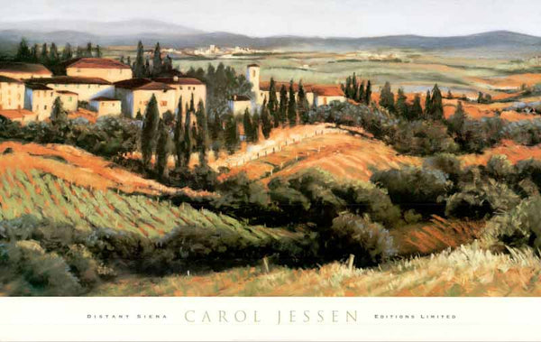 Distant Siena by Carol Jessen - 24 X 38 Inches (Offset Lithograph)