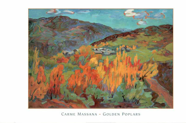 Golden Poplars by Carme Massana - 26 X 36 Inches (Art Print)