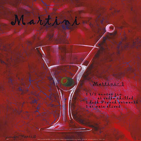 Martini by Jennifer Malta - 12 X 12 Inches (Art Print)