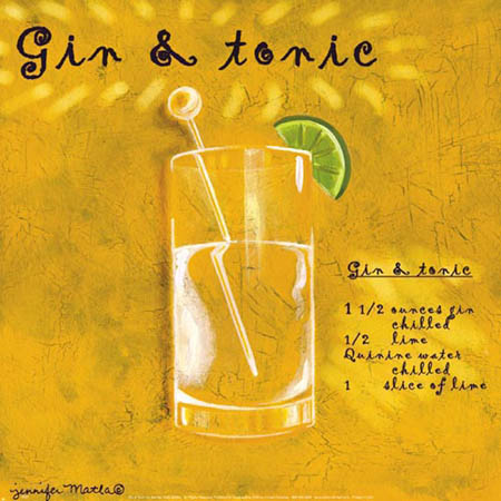 Gin & Tonic by Jennifer Matla - 12 X 12 Inches (Art Print)