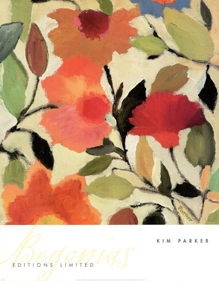 Begonias by Kim Parker - 16 X 20 Inches (Art Print)