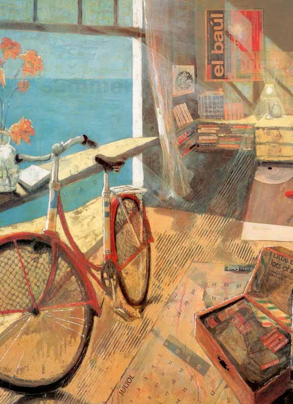 Studio  With Red Bike by Joaquin Mateo - 18 X 26 Inches (Art Print)