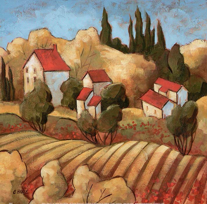 Valley View III by Cecile Broz - 10 X 10 Inches (Art Print)