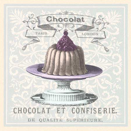 Le Petit Gateau III by Paula Scaletta - 8 X 8 Inches (Art Print)