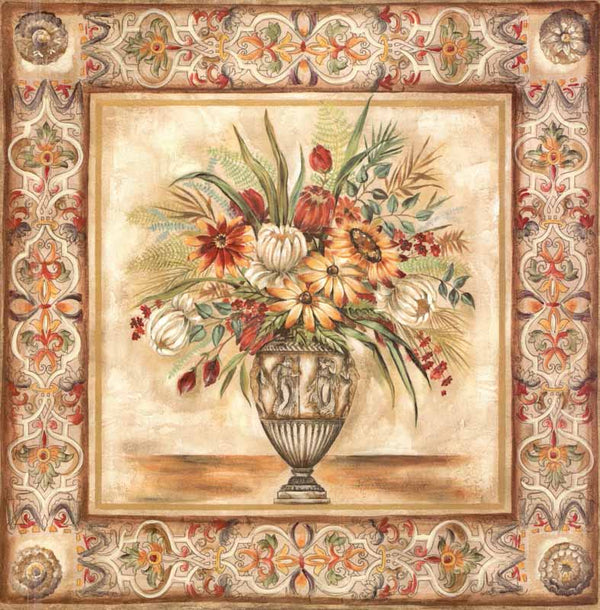 Floral Tapestry I by Ann Broadhead - 24 X 24 Inches (Art Print)