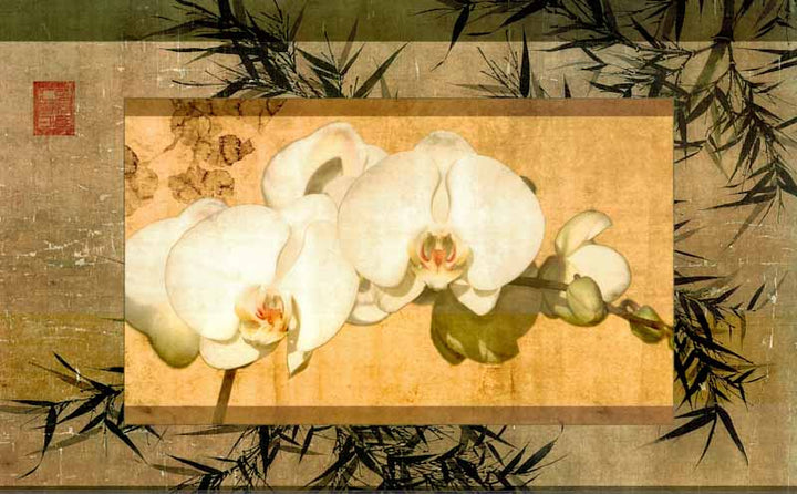 Bamboo & Orchids II by Ives McColl - 24 X 36 Inches (Art Print)