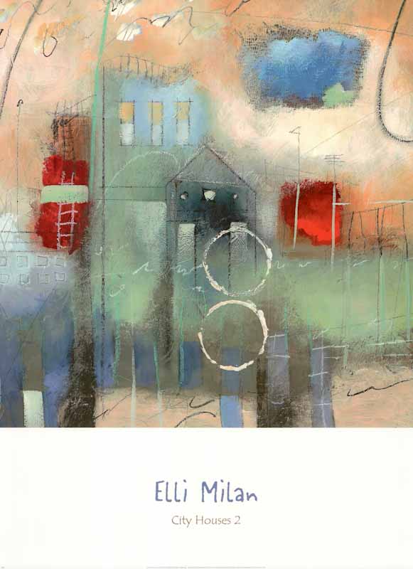 City Houses II by Elli Milan - 18 X 24 Inches (Art Print)