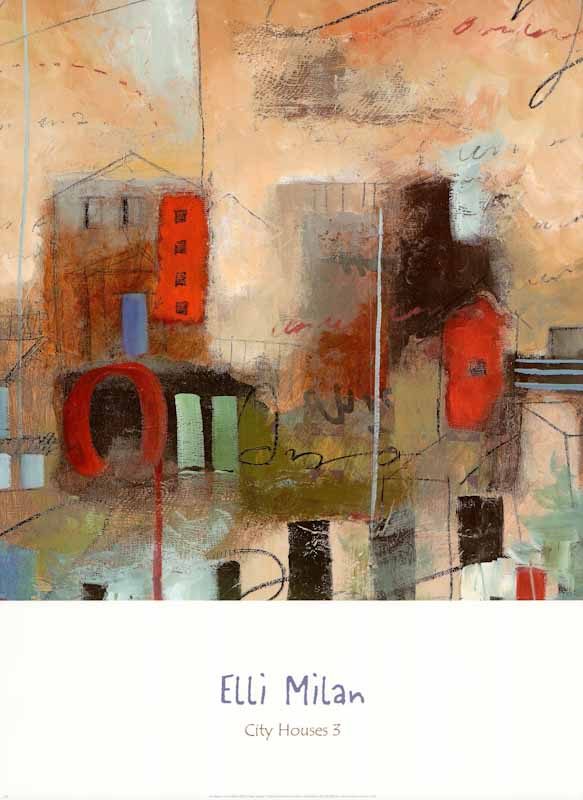 City Houses III by Elli Milan - 18 X 24 Inches (Art Print)
