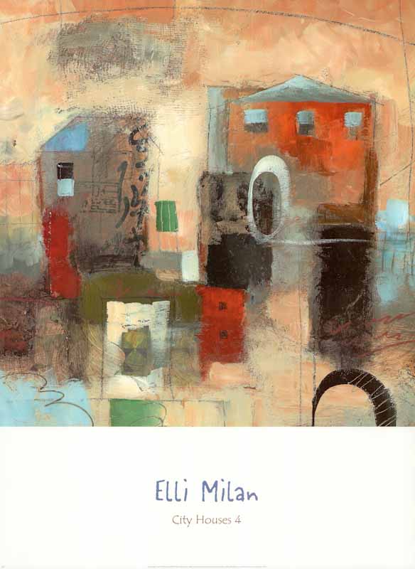 City Houses IV by Elli Milan - 18 X 24 Inches (Art Print)