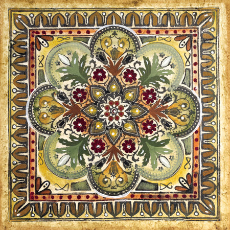 Italian Tile III by Ruth Franks - 12 X 12 (Art Print)