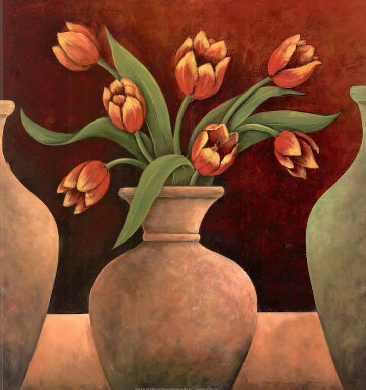 Red Tulips by Rene 24 X 24 Inches (Art Print)
