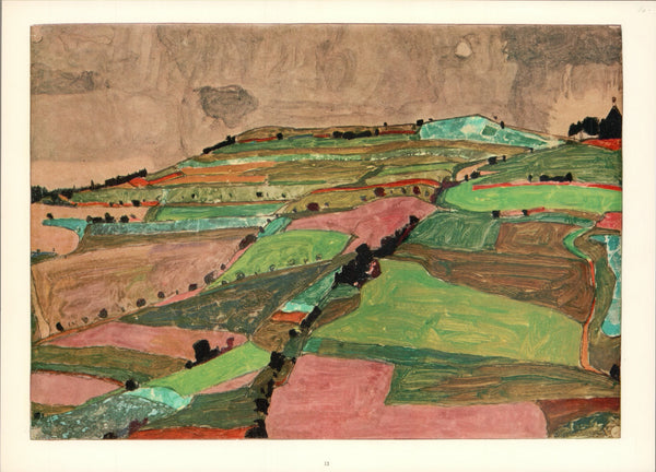 Hill Near Knamau by Egon Schiele - 14 X 20 Inches (Art Print)
