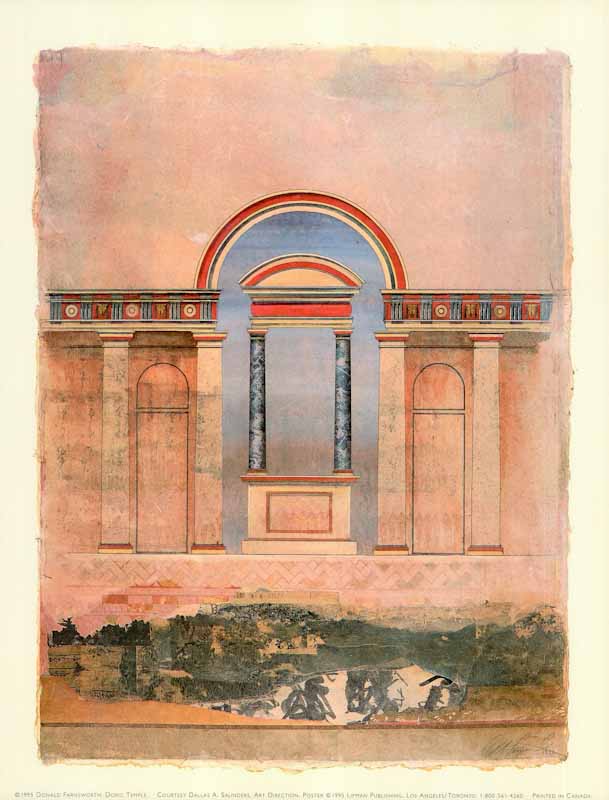 Doric Temple, 1995 by Donald Farnsworth - 11 X 14 Inches (Art Print)