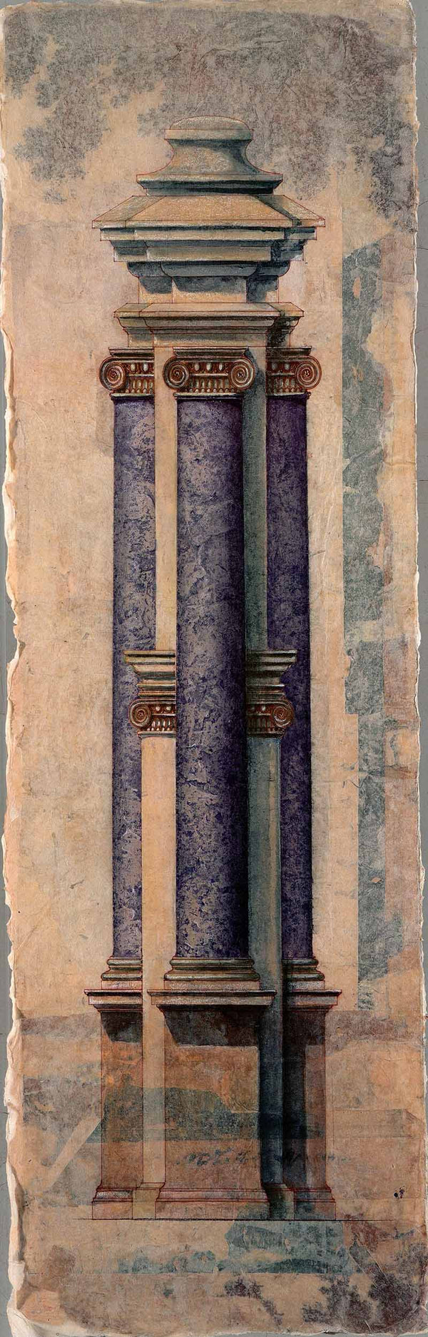 Ionic Order, 1996 by Donald Farnsworth - 12 X 36 Inches (Offset Lithograph)