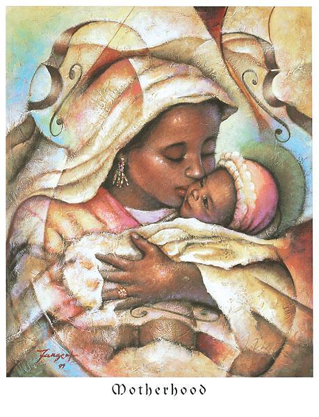 Motherhood by Essud Fungcap - 25 X 32 Inches (Art Print)