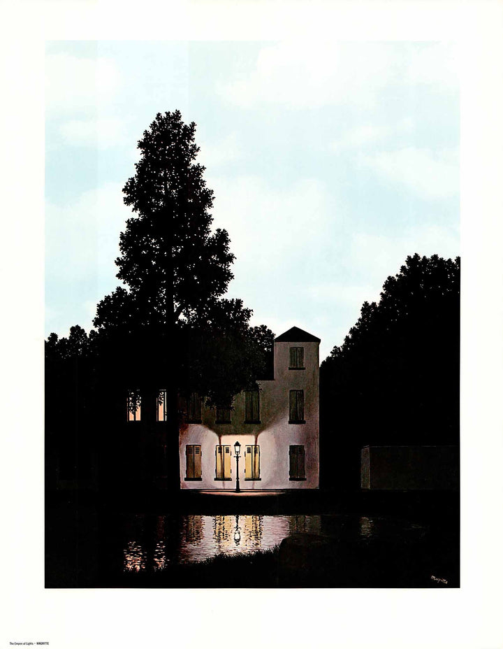 Empire of Light, 1954 by René Magritte - 22 X 28 Inches (Art Print)