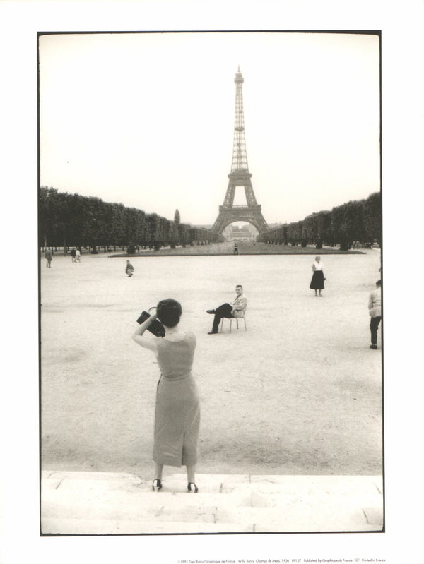 Champs de Mars, 1956 by Willy Ronis - 10 X 12 Inches (Art Print)