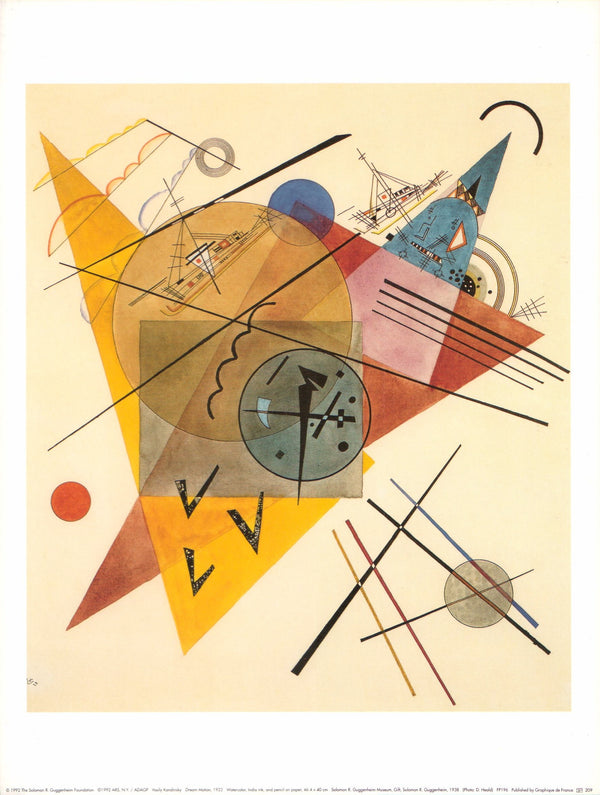 Dream Motion, 1923 par Wassily Kandinsky - 9 X 12 pouces (impression d'art)