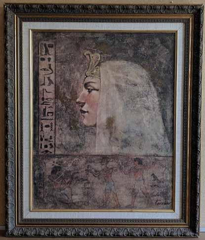 Cleopatra by J.D. Parrish (Egypt) - 27 X 32" - Framed Canvas Ready to Hang