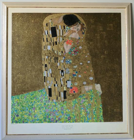 The Kiss by Gustav Klimt - 30 X 31 Inches (Framed Giclee on Masonite Ready to Hang)