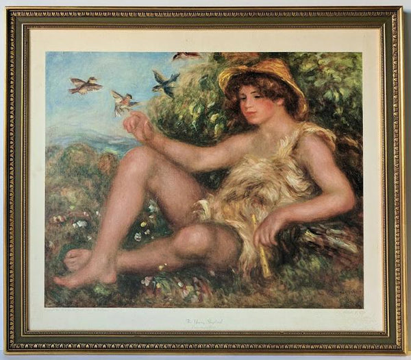 The Young Shepherd by Pierre-Auguste Renoir - 27 X 31 Inches (Framed Giclee on Masonite Ready to Hang)