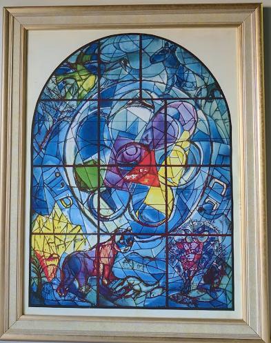 The Tribe of Benjamin by Marc Chagall - 27 X 39 Inches (Framed Giclee Canvas Ready to Hang)