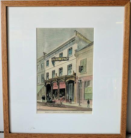 J.G. Kennedy's Clothing Store, St. Lawrence Main Street (Montreal) by William Henry Bartlett - 14 X 16 Inches (Framed Art Print with Matte and Glass Ready to Hang)