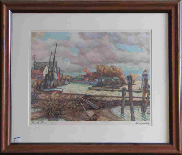 Friendly Haven by Nicholas Hornyansky - 20 X 24 Inches (Framed Lithograph Numbered & Signed) 64/210