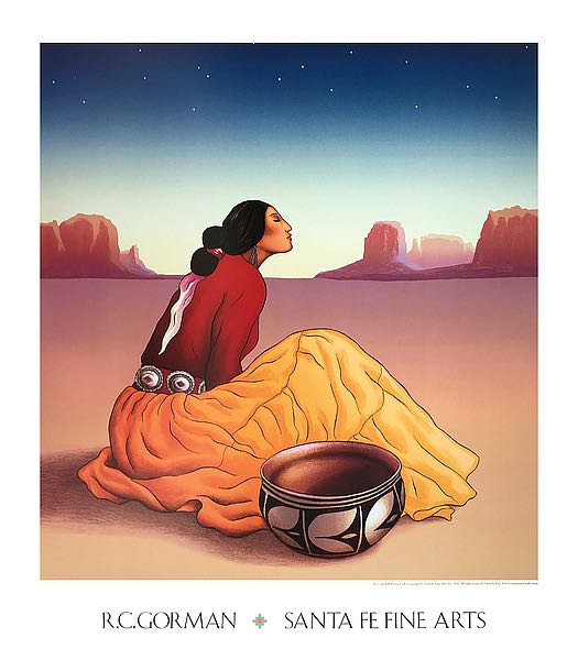 La Noche by R.C Gorman - 27 X 31 Inches (Art Print)