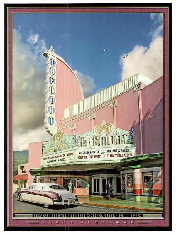 Fremont Theater by Larry Grossman- 19 X 25 Inches (Art Print)