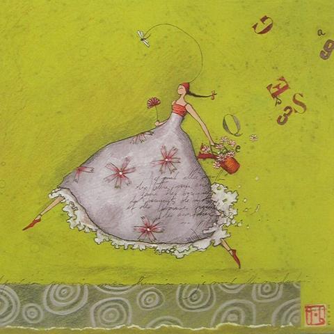 The Young Pupil by Gaelle Boissonnard - 6 X 6 Inches (Greeting Card)