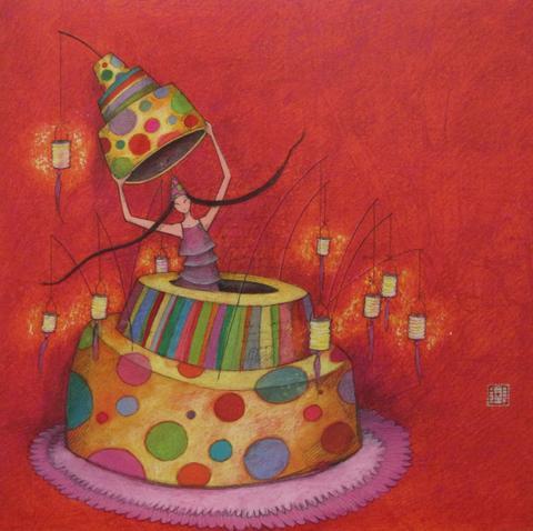 Birthday Cake by Gaelle Boissonnard - 6 X 6 Inches (Greeting Card)