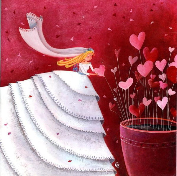 Bride by Marie Cardouat - 6 X 6 Inches (Greeting Card)